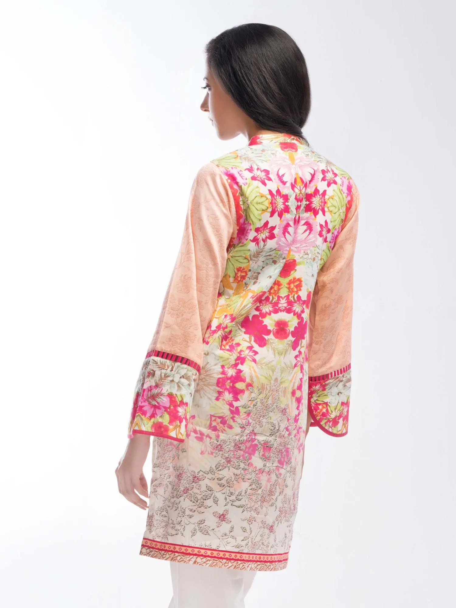 Gul Ahmed Winter Collection Tunic – Pink Single Digital Satin SDS-03 A