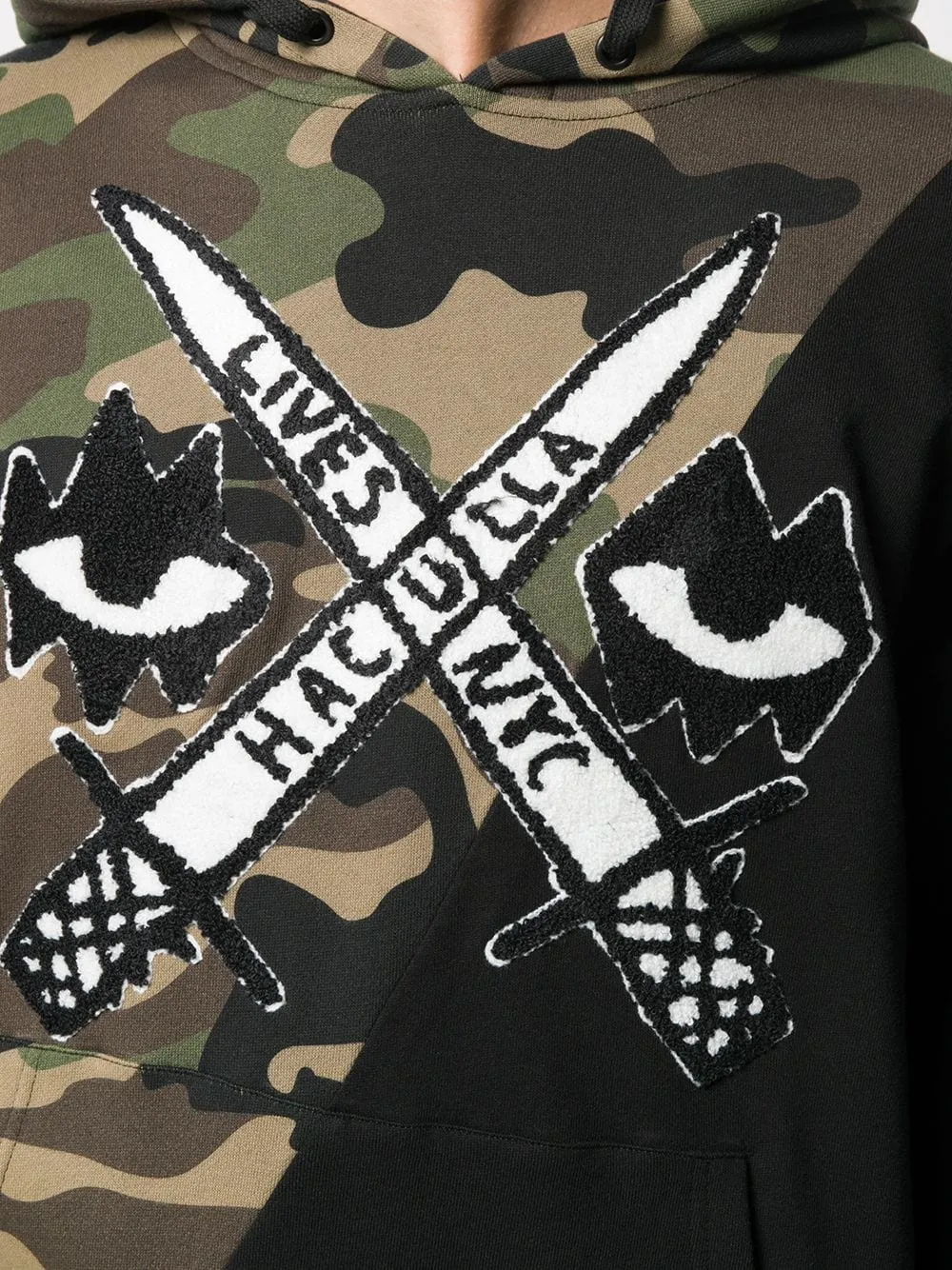 HACULLA LIVES DIAGONAL DROP SHOULDER HOODIE