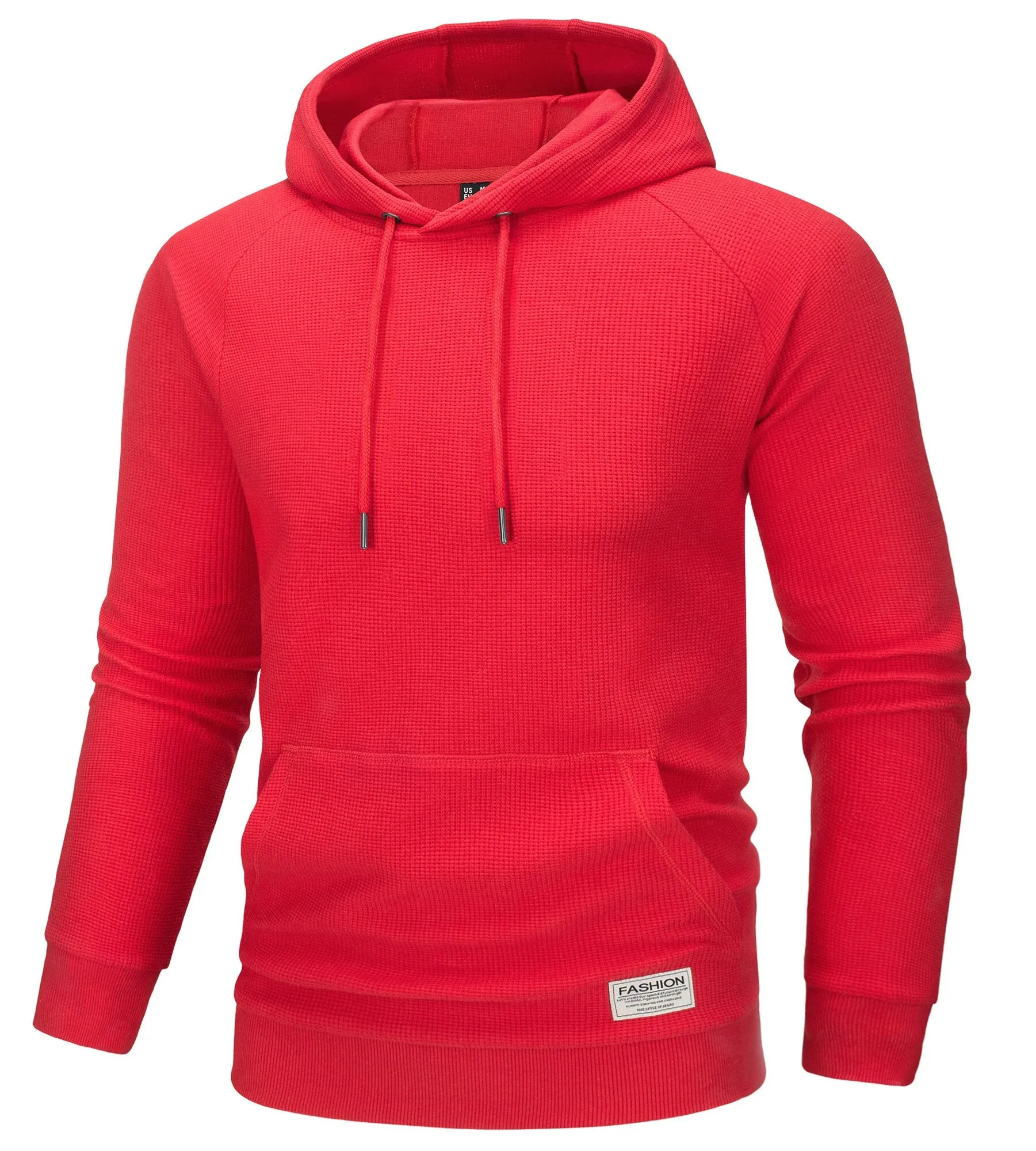 Hooded Sweatshirts Mens Long Sleeve Knitted Hoodies Solid Pullover