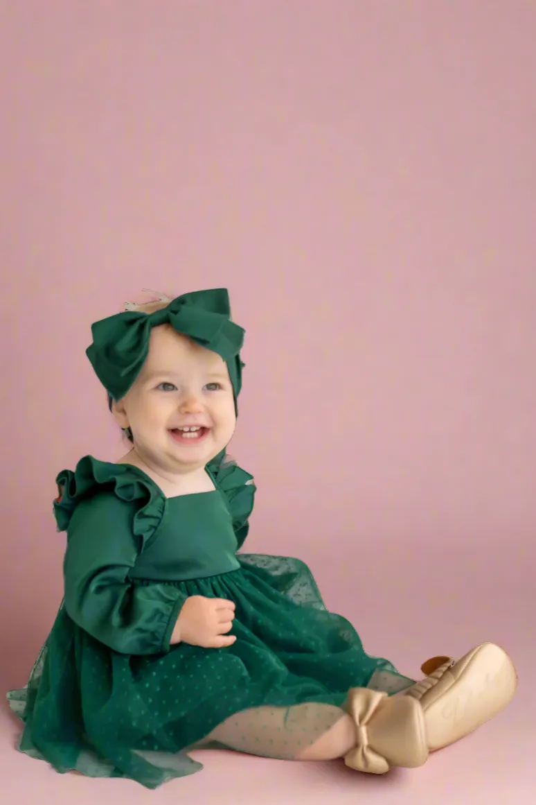 Isobella & Chloe Cherished Emerald Infant/Toddler Dress