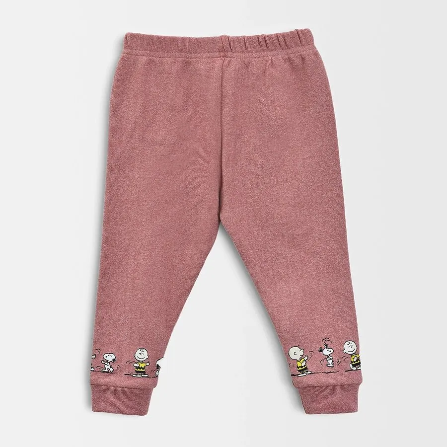 Peanuts™ Knitted Thermal T-shirt With Pajama Set
