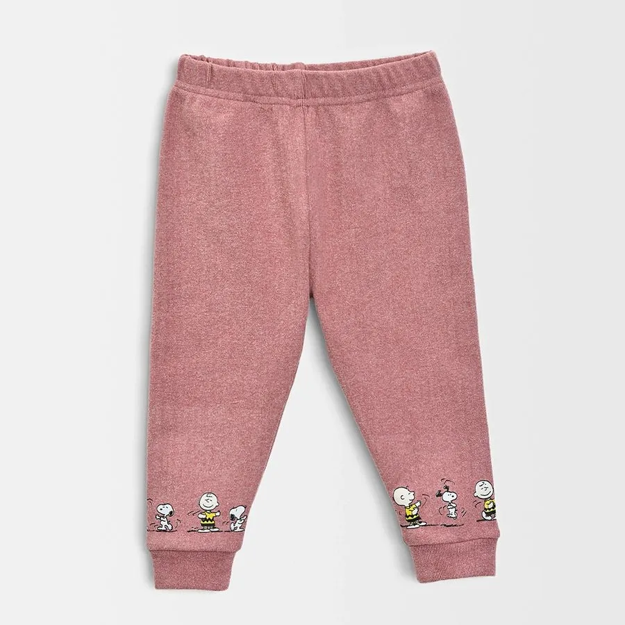 Peanuts™ Knitted Thermal T-shirt With Pajama Set