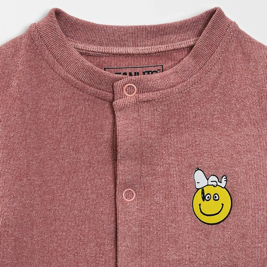 Peanuts™ Knitted Thermal T-shirt With Pajama Set