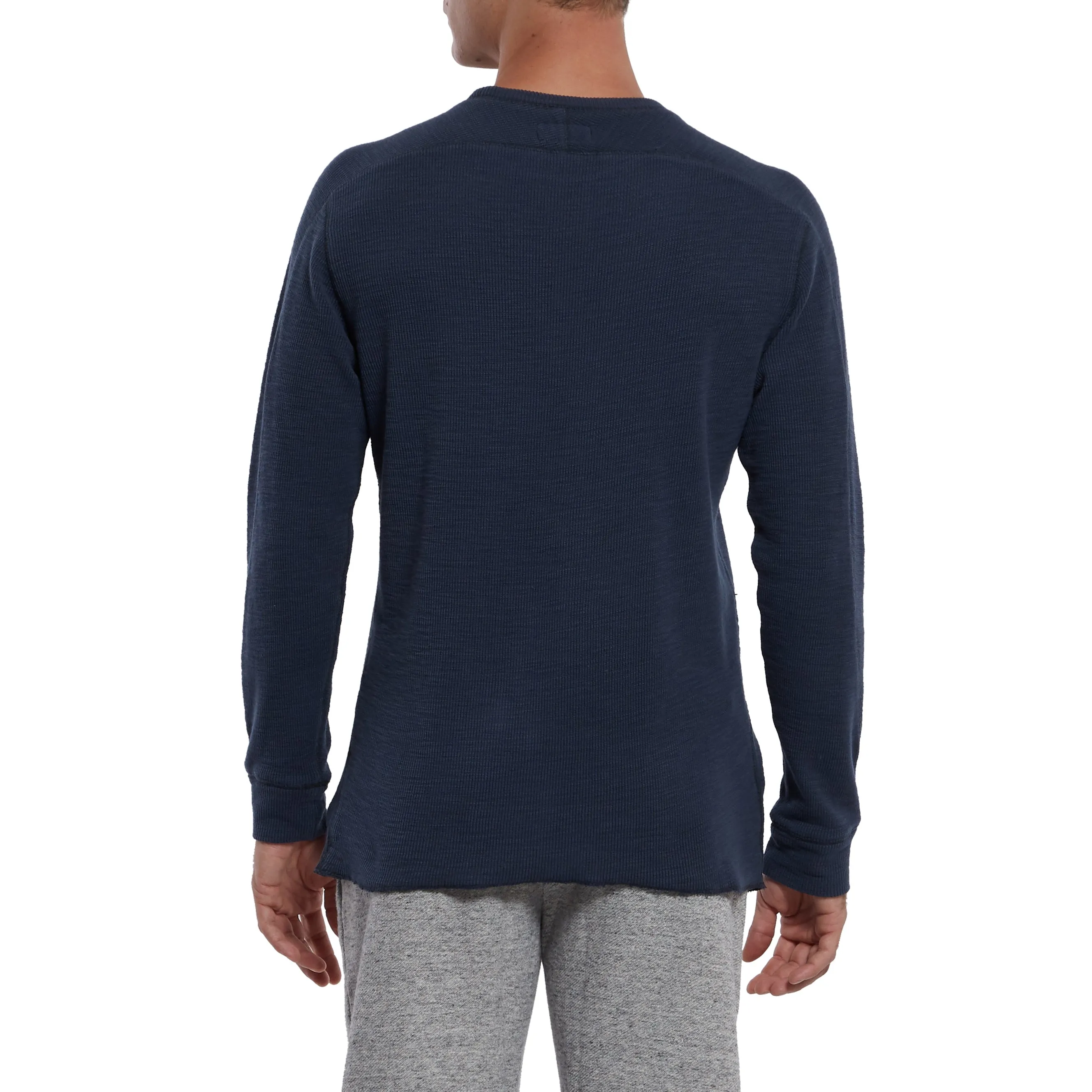 Spencer Waffle Crew - Dark Navy (Final Sale)*
