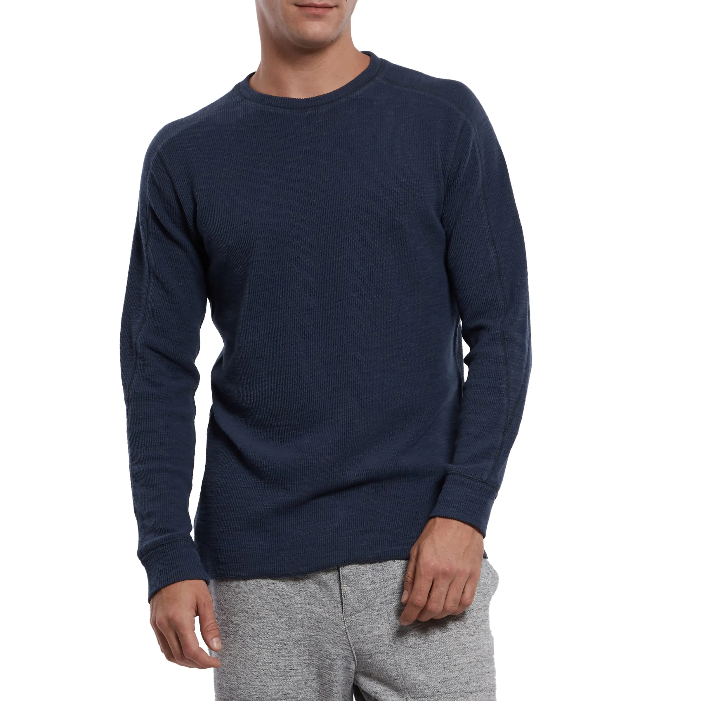 Spencer Waffle Crew - Dark Navy (Final Sale)*