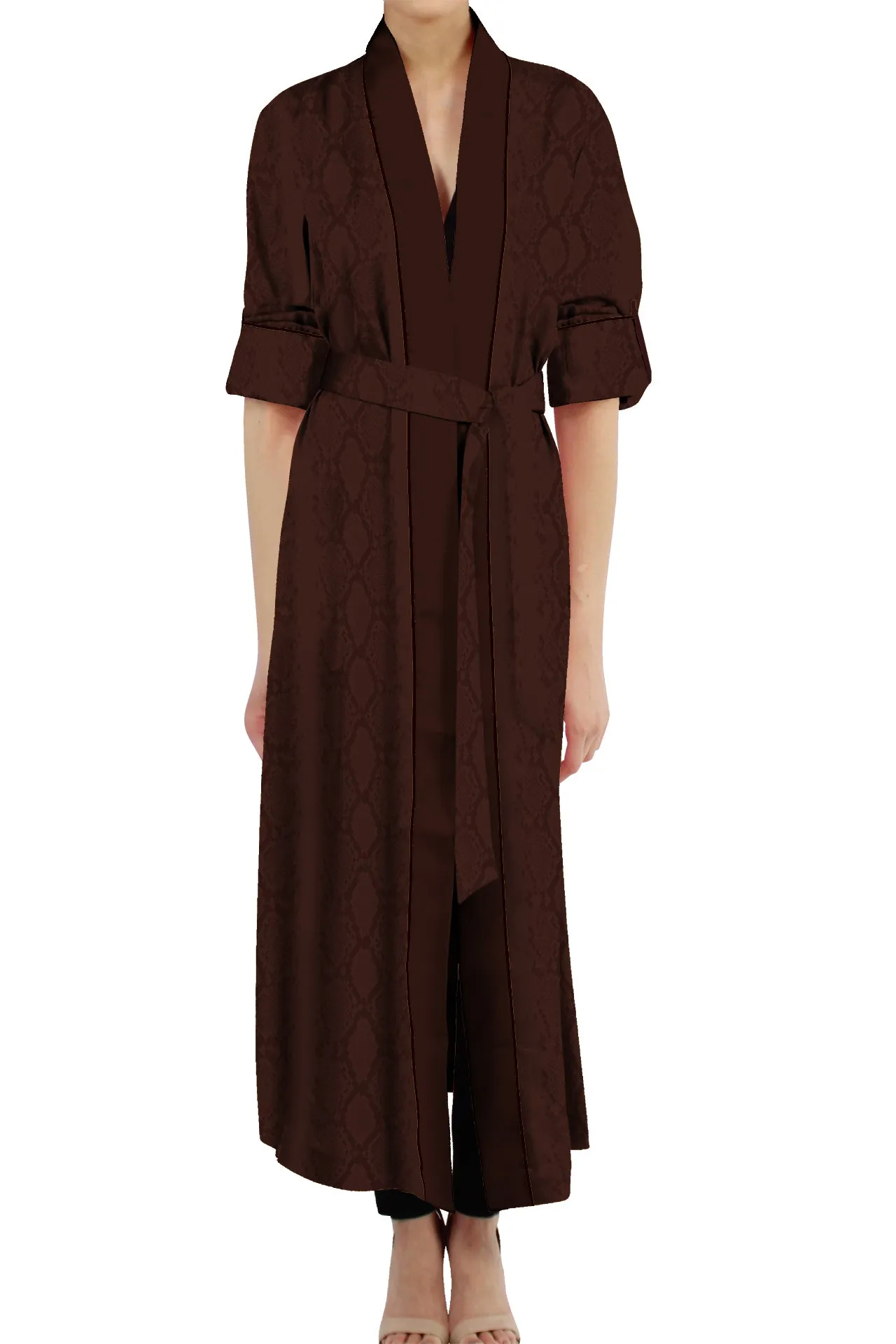 Sustainable Silk Long Robe Dress