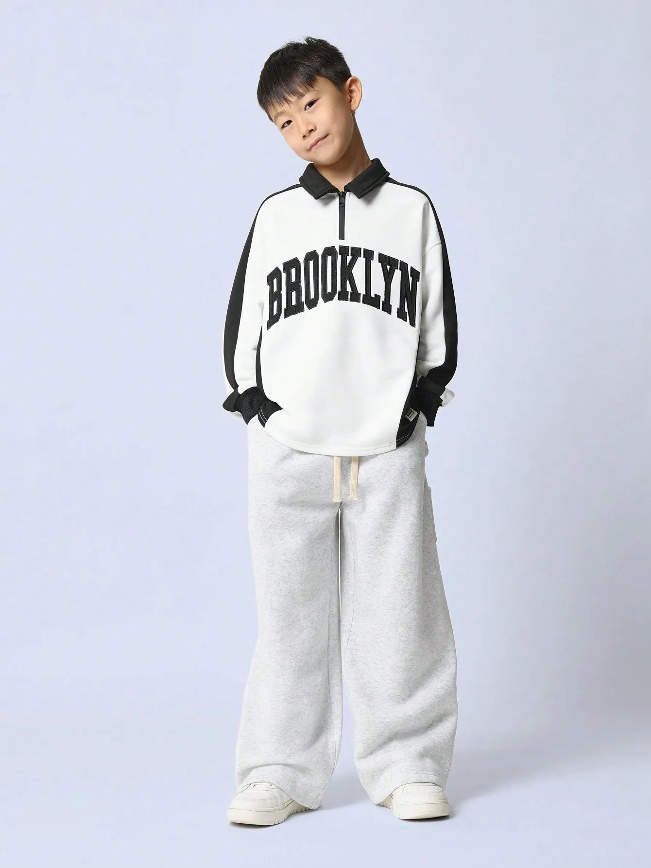 Tween Boys Loose Fit Grey Marl Carpenter Essential Sweatpants