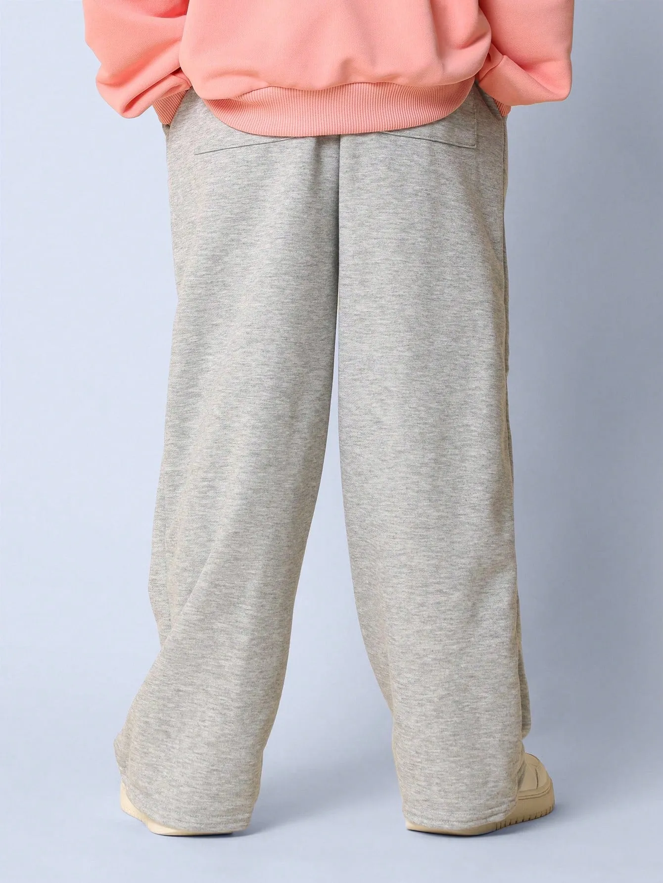 Tween Girl Wide Leg Sweatpants With Drawcords